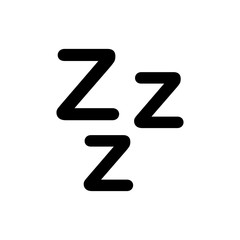 Zzz sleep symbol  vector icon