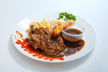 Chicken chop serving on plate