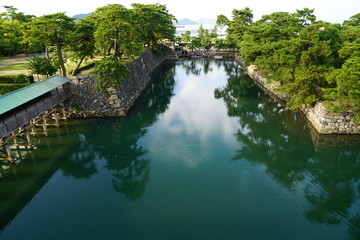 Fototapeta na wymiar 高松城　日本　香川県高松市　風景