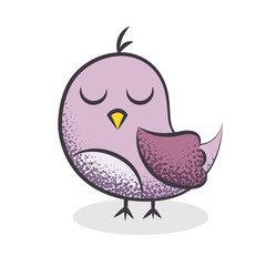 Oiseau dessin rose