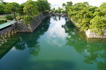 Fototapeta premium 高松城 日本 香川県高松市 風景