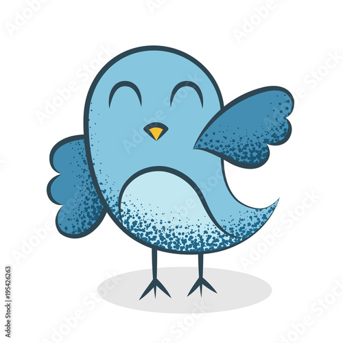 Oiseau Dessin Bleu Stock Image And Royalty Free Vector