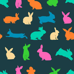 easter reabbit seamless pattern