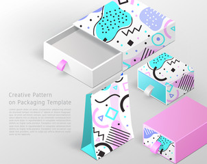 Creative Pattern on Packaging Template :Vector Illustration