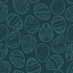 easter eggs seamless pattern