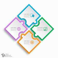 Business Chart Design 4-Step #Vector Graphics