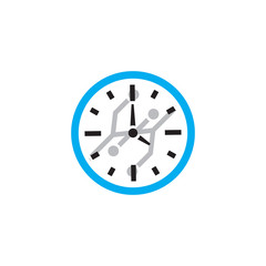 Digital Time Logo Icon Design
