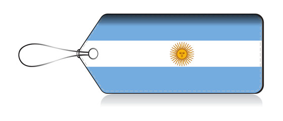 Argentinian flag leble, Made in Argentina © VectorPart