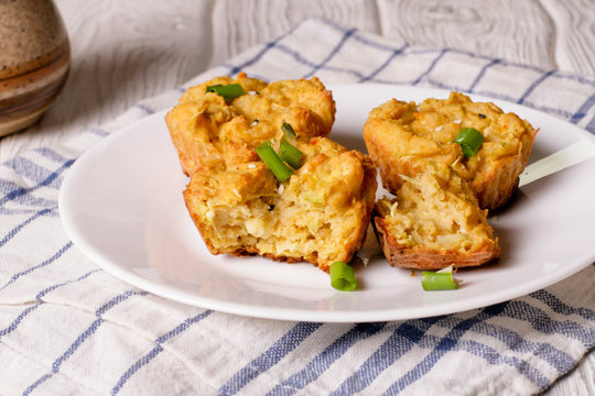 vegetable muffins with zucchini and cheese