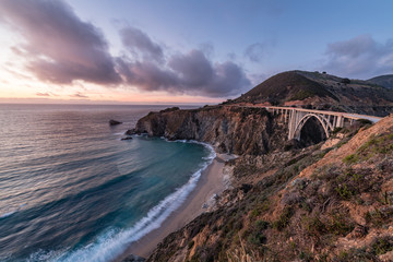 Bixby Creek Bridge at Dusk