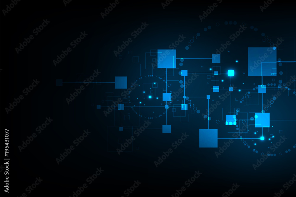 Poster vector technology in the form of electronic circuits.