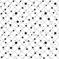 Star on line seamless pattern