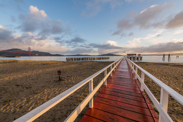 The Golden Gate Bridge and Crissy Field Pier