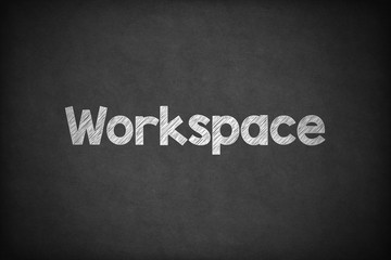 Obraz premium Workspace on Textured Blackboard.