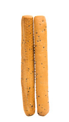 salted bread stick isolated