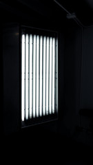LED light equipment in shooting studio.