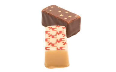 Christmas chocolate candies isolated