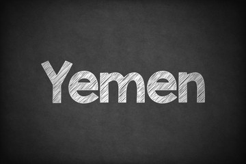 Yemen on Textured Blackboard.
