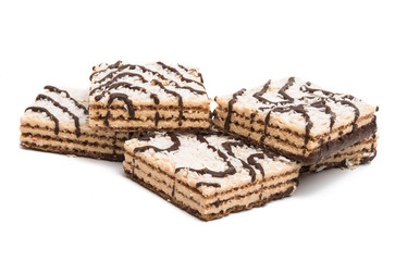 wafers with coconut chips isolated