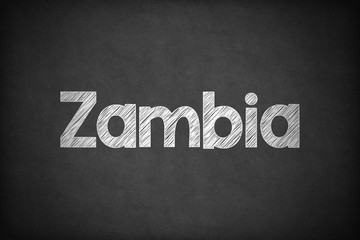 Zambia on Textured Blackboard.