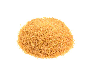 Brown sugar natural healthy product isolated on white