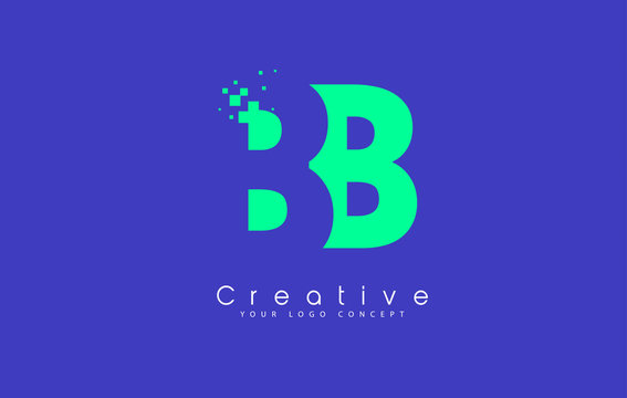 BB Letter Logo Design With Negative Space Concept.