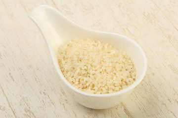 Raw rice heap