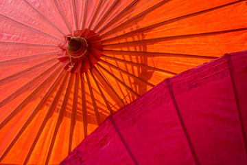 Red umbrella texture or background