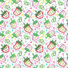 strawberry seamless pattern