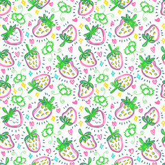 strawberry seamless pattern