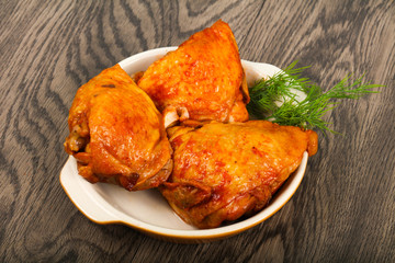 Roasted chicken thigh