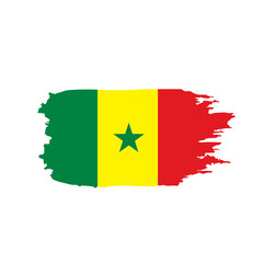 Senegal flag, vector illustration