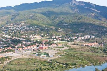Top view of Mtskheta. Mtskheta is a city in Mtskheta-Mtianeti province of Georgia.