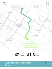 Dashboard theme creative infographic of city map navigation.