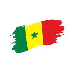 Senegal flag, vector illustration