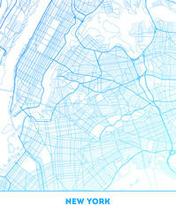 city map of New York with well organized separated layers.