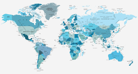 World map. - 195439697