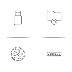 Fototapeta na wymiar Devices simple linear icon set.Simple outline icons