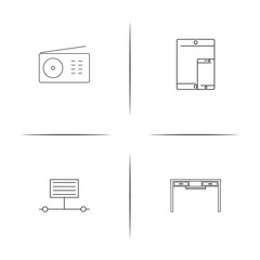 Devices simple linear icon set.Simple outline icons