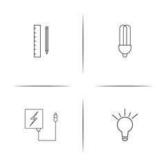 Devices simple linear icon set.Simple outline icons