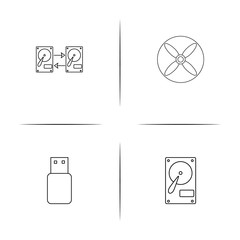 Devices simple linear icon set.Simple outline icons