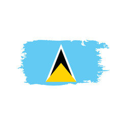 Saint Lucia flag, vector illustration