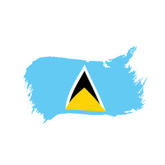 Saint Lucia flag, vector illustration