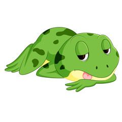 Obraz premium cute frog cartoon