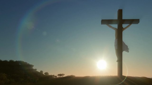 Jesus cross,beautiful sunrise
