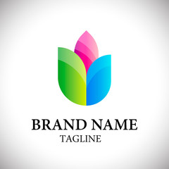 Fototapeta premium floral logo and symbol