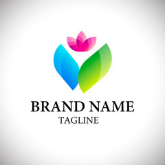 floral logo and symbol