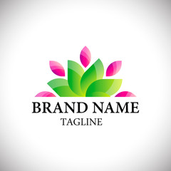 Obraz premium floral logo and symbol
