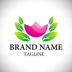 Fototapeta premium floral logo and symbol