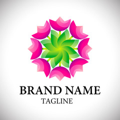 floral logo and symbol